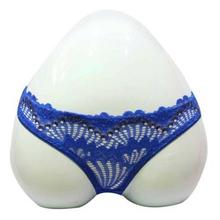 Blue Upper Lace Dotted Thong For Women