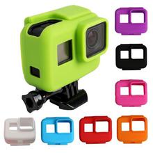 Colorful Soft Silicone Rubber Frame Protective Case for GoPro Hero 5 6 7 Black Protective Cover for Go Pro 5 Camera Accessories