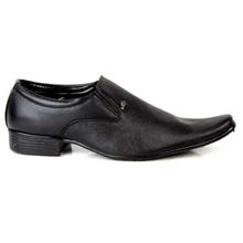 Pointed Toe Slip On Formal Shoes- Black