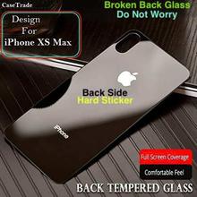 New 6D Anti Scratch 9H Back Tempered Glass Guard Screen Protector for Apple iPhone Xs Max (Black)