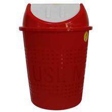 Bagmati Red Round Plastic Swing Bin