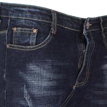 Dark Blue Slim Fit Washed Jeans For Men