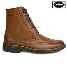 Caliber Shoes Tan Brown Lace Up Lifestyle Boots For Men - ( 507 C)