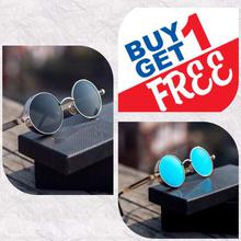 Buy 1 Get 1 FREE Steampunk Unisex Sunglasses- Blue/Black