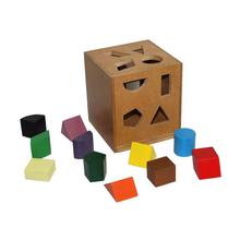 Multicolored Wooden Shape Sorting Box For Kids