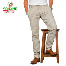 Virjeans Stretchable Cotton Check Chinos Pant for Men (VJC 712) Brown