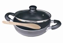 Non Stick Deep Kadai 4 MM with Lid. HG-NKD24