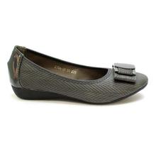 Textured Bow Design Closed Shoes For Women - 218A-31