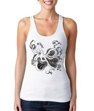 White Octopus Printed Tank Top For Women