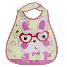 Pink/Yellow Rabbit Printed Bib For Babies