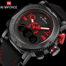 NaviForce NF904 Analog/Digital Watch For Men-Red/Black