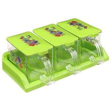 la corsa Plastic 4-Piece Serving Container with Tray Set, Green