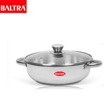 BALTRA Stainless Steel Kadhai | 26 cm | 3.4 ltr | Induction bottom