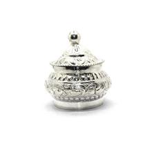 Pure Silver Floral Carved Sindur Box - SSB28281  - 79.28g