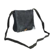 Blackish Grey Tassel Shoulder Bag For Men