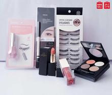 Miniso Cosmetic Combo Gift For Her- Eyelashes, Eyeliner, Eyelash Glue, Lip gloss, Lipstick, Eyeshadow / Birthday Gift