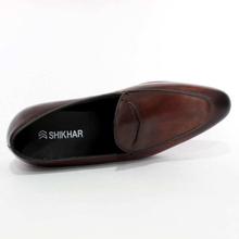 1717 Slip On Leather Formal Shoes For Men- Coffee