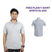 White Polo T-shirt with Free Plain T-shirt