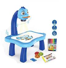 Kids Learning Desk with Smart Projector Painting Table Toy with Light Music Children Educational Tool Drawing Table