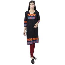 Black/Maroon Abstract Printed Woolen Vela Kurti And Leggings Set For Women