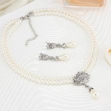 TREAZY Elegant Simulated-pearl Bridal Jewelry Sets