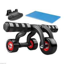 3 - Wheel Ab Roller With Push Up bar, Knee Pad And Brake