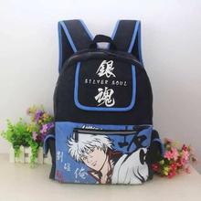 Gintama Blue Canvas Anime Backpack Gintoki School Bag Computer Backpack