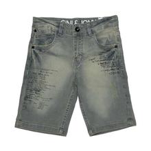 Blue/Pale Scribble Printed Cotton Shorts for Boys - (121246518387)