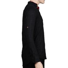 Black Cotton Kurta Shirt For Men