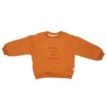 Orange Printed Sweatshirt For Boys