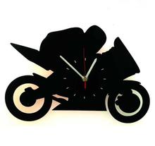 C11 - Sports Bike Decorative Wall Clock - 30cm*20cm - Black