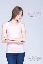 Police Light Pink Solid Tank Top For Women (ST.1)