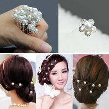 Girl Head Chain Hair Band  20Pcs Wedding Bridal Pearl Flower Crystal Hair Pins Clips Bridesmaid