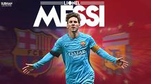 messi sticker for laptop background design for (15.6/14 inch)