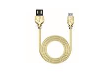 PTron Falcon Pro 2.1A USB To Micro USB Data Cable For Android Smartphones (Gold)