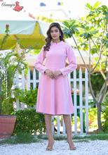 Light Pink Woolen Gathers Tunic For Women From Aamayra Fashion House