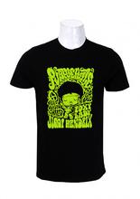 Wosa -Jimi Hendrix Kid Print Black Print Half Sleeve Tshirt for Men