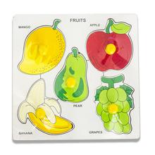 Kconnecting kids Fruits Shape Tray Puzzle with Knobs for kids