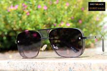 GREY JACK Square Wayfarer Shaded Black Lens With Black Metal Frame With 400% Uv Sunglasses For Men & Women