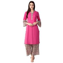 Khushal K Women's Rayon Printed Kurta With Palazzo Set