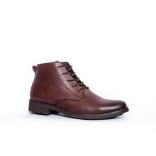 Caliber Men Lace Up Boots – Wine Red