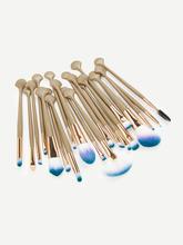 Scallop Design Handle Cosmetic Makeup Brush 20Pcs