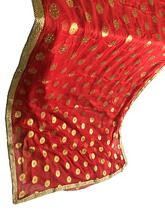 Red Color Festive Wear Saree With Stunning Border Design