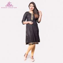 Black brocade laced kurti with leggings (BC 725)