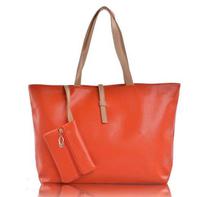 Red Faux Leather Handbag For Women