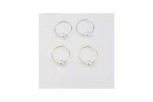 Hoop Circle Ear Clip Pearl Stud Earring Jewelry