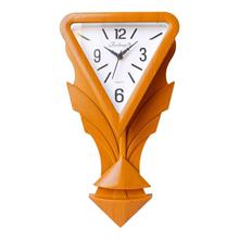 Brown Triangle Pendulum Shaped Clock Wall Clock