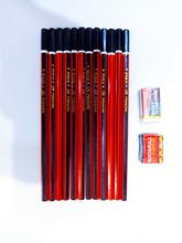 Nataraj Pencil 621 Set of 12 X Pencil, without cover  1 X Eraser & 1 X Sharpener