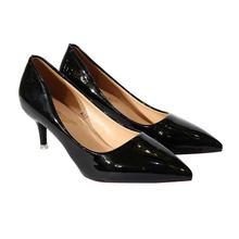 Black Shiny Pump Heel Shoes For Women(A31)
