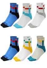 Pack of 6 Pairs of Sports Apple Printed Socks (1005)